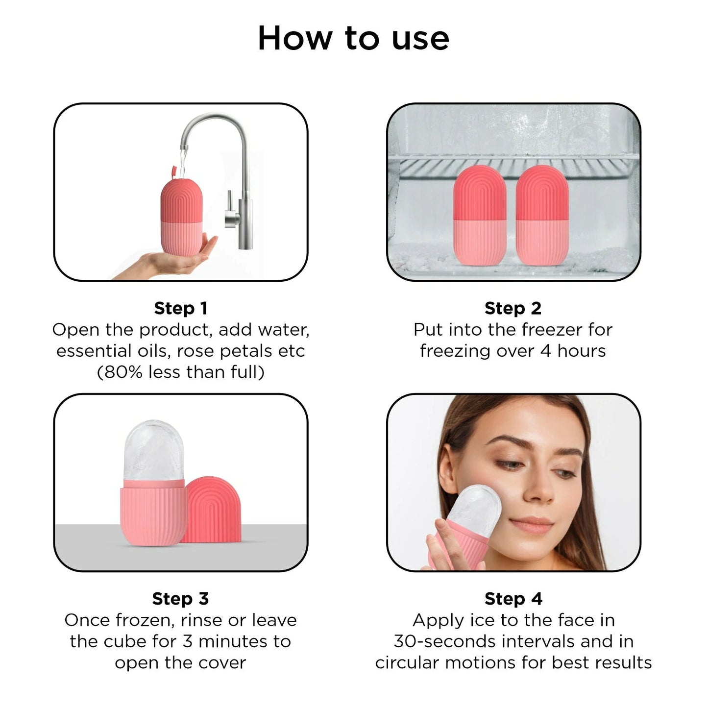 Ice Cube Face Roller for Glowing Skin | Reduce Puffiness & Dark Circles